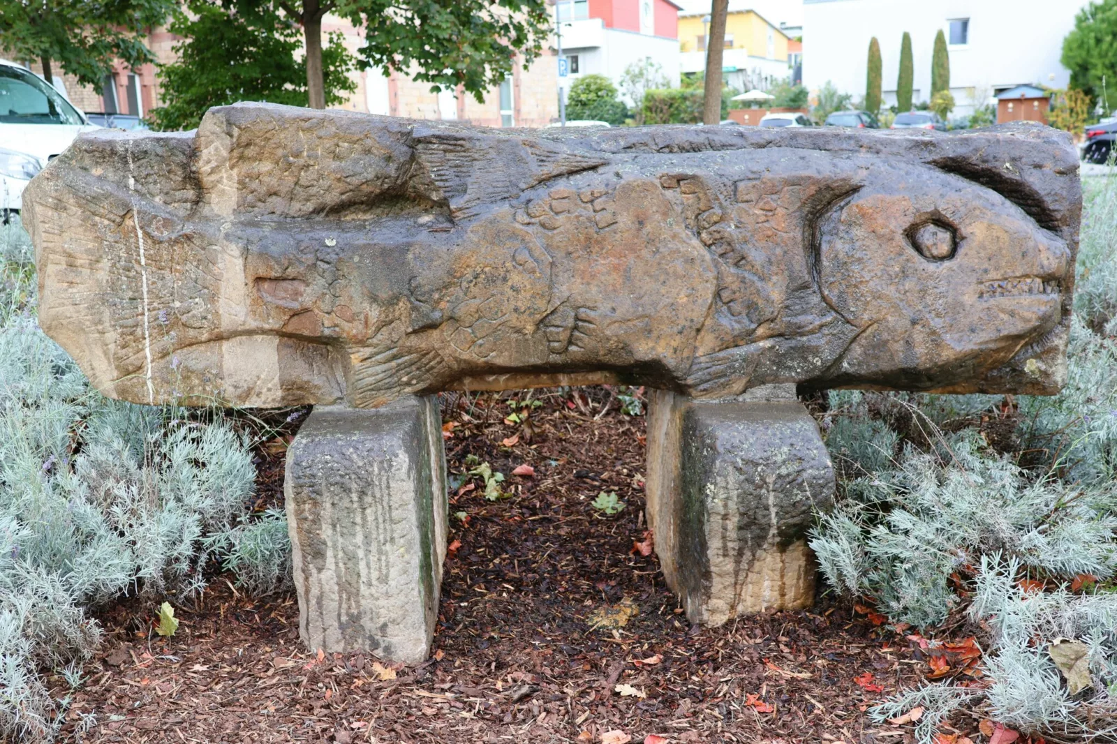 Der steinerne Fisch - das Mennoniten-Denkmal. © Stadt Landau